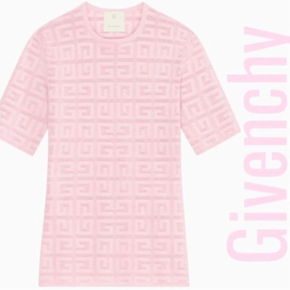 Givenchy 4G Jacquard top in stretch viscose with lace effect.